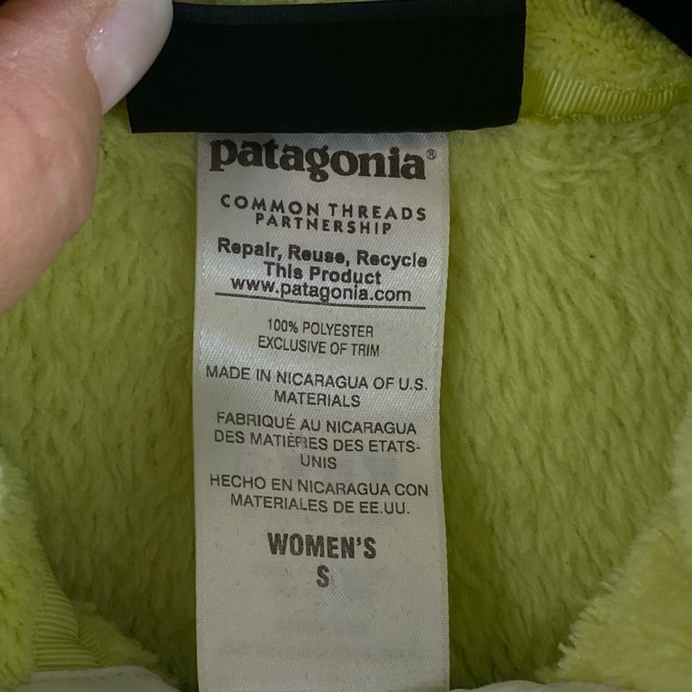 Patagonia Women’s Highlighter Yellow ReTool Snap-T Synchilla Fleece Pullover S - Picture 6 of 13